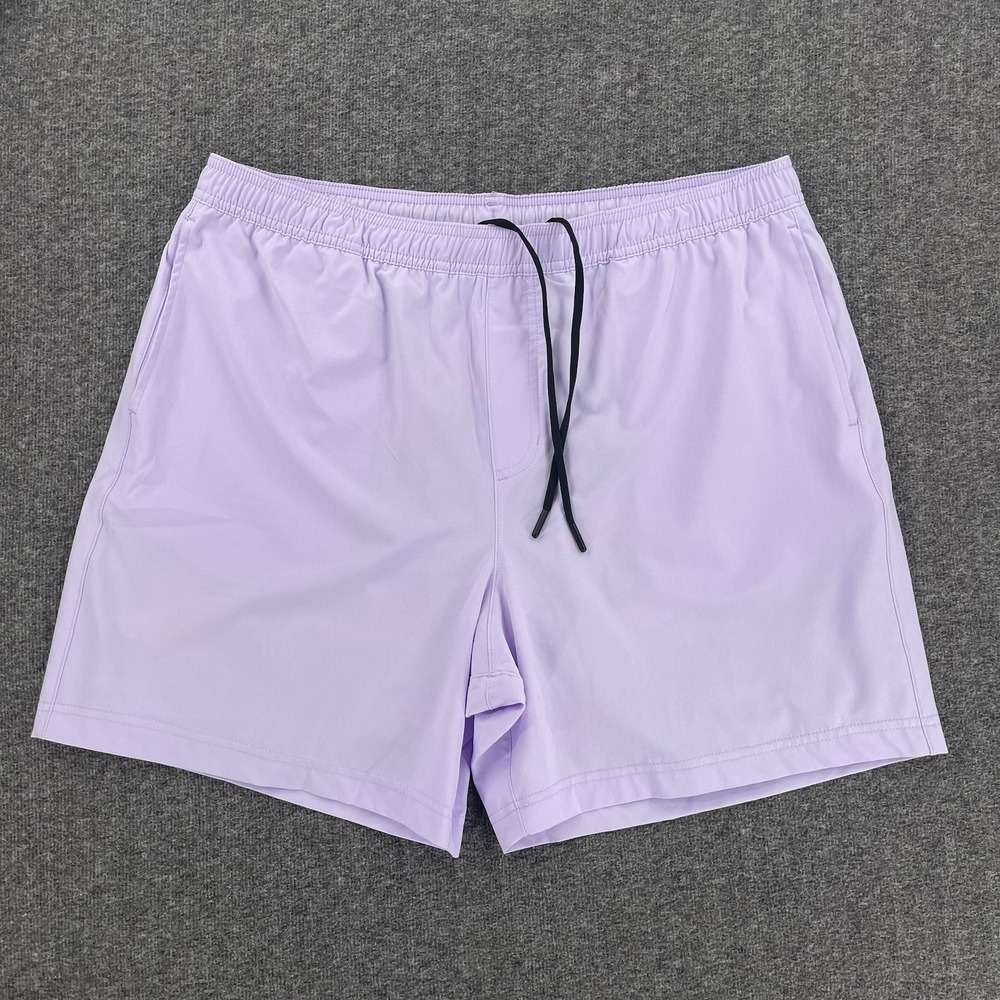 Chubbies Swim Trunks Mens XXL Purple Hawaiian Boxer Brief Lined Logo 5.5" Inseam